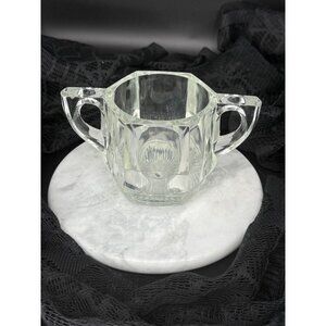 Vintage Hersey Clear glass sugar bowl
